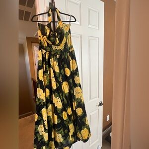 Trashy Diva Black and Yellow Floral Maxi Dress